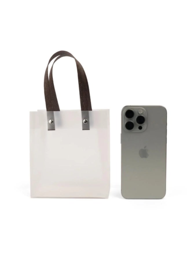 6 Piece Gift Bag Set with brown ribbon 15*13.5*7cm - Image 3