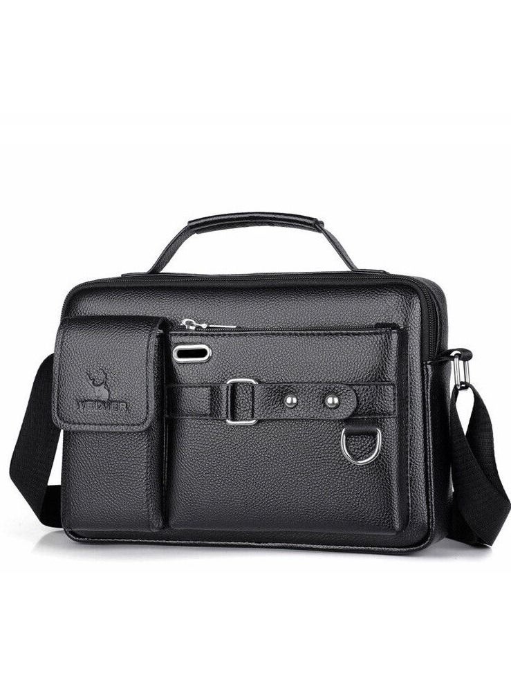 WEIXIER WEIXIER Business Briefcase Men's Shoulder Bag PU Leather Handbag Crossbody Bag  - Image 2