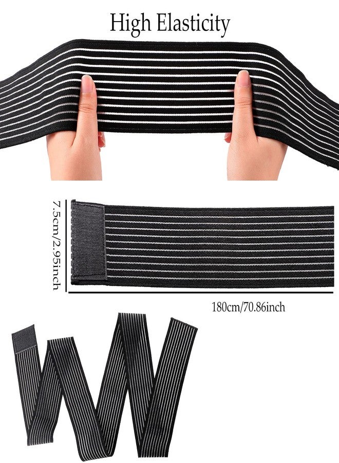 Syhood Compression Bandage Wraps for Leg, Elastic Calf Compression Sleeve Ankle Support, Adjustable Plus Size for Men and Women Stabilising Ligament, Joint Pain, Sports(4 Pieces,71 Inches) - Image 2
