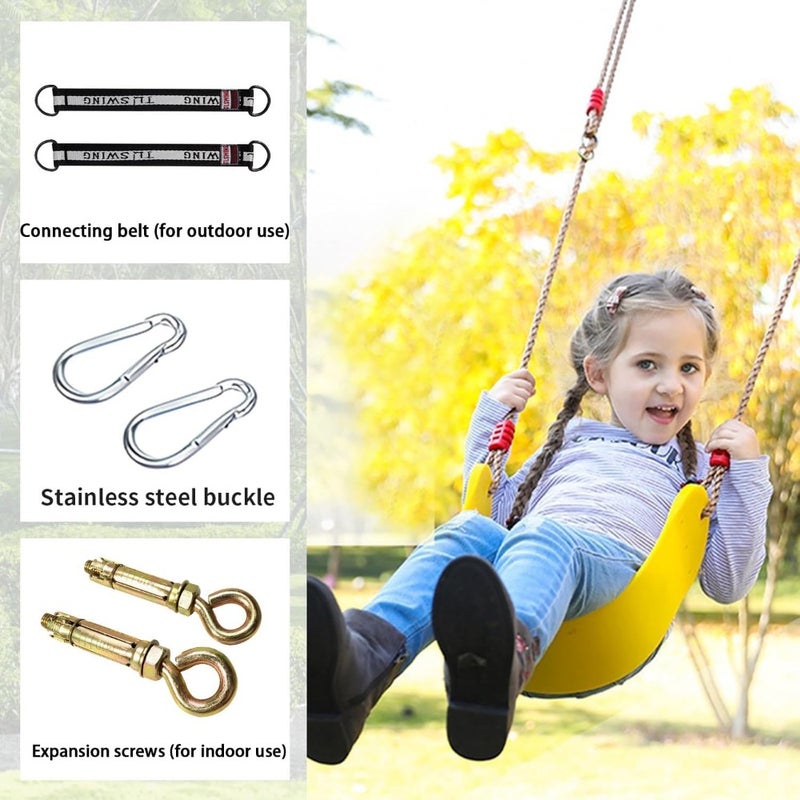 Swing Seat, Adjustable Rope and 2 Carabiners and 2 Screw - Image 3