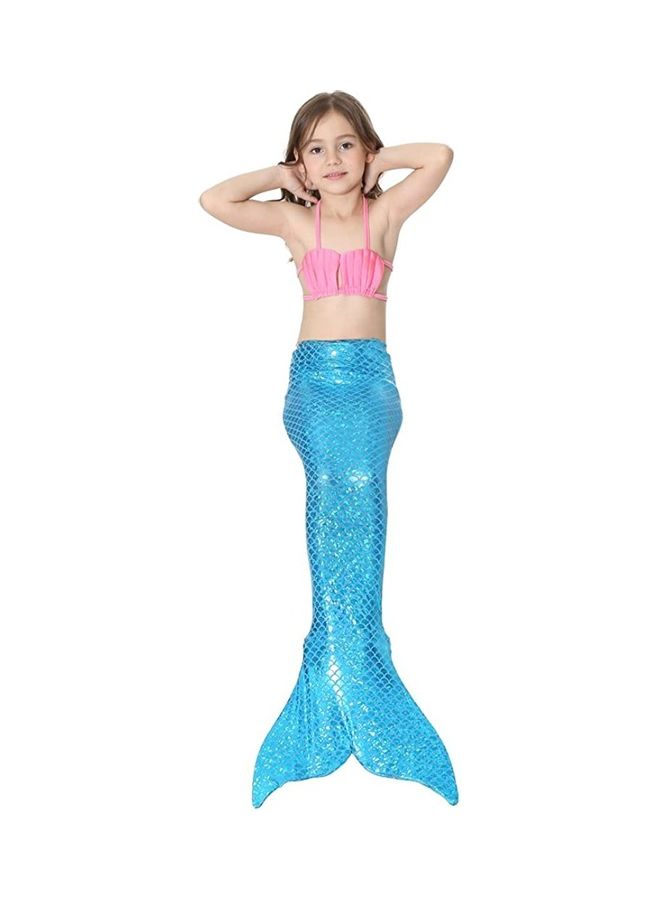 NIBEMINENT 3-Piece Mermaid Swimming Costume Set 140cm - Image 4