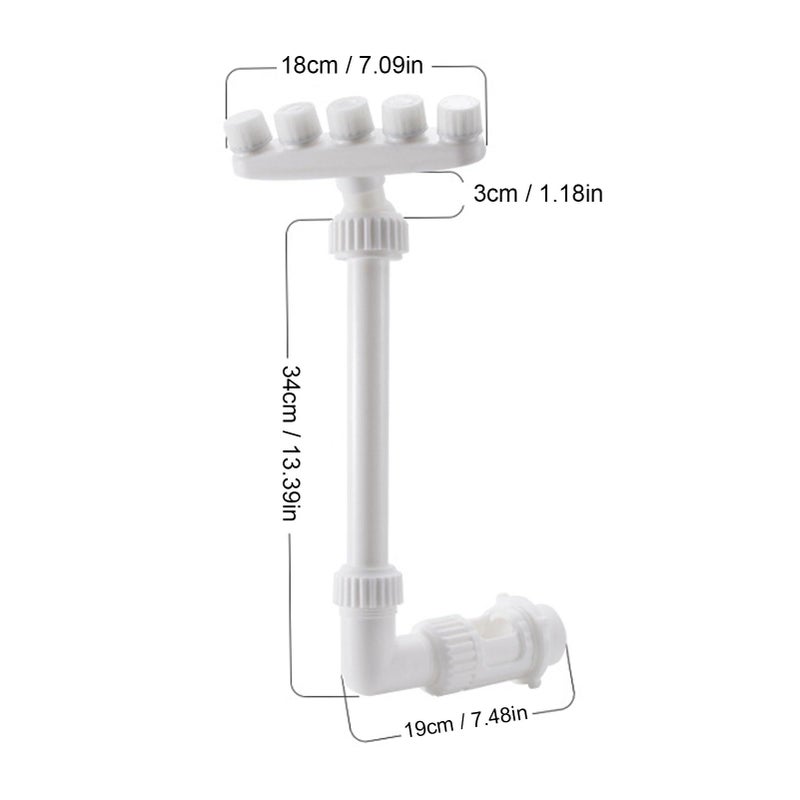 Adjustable Waterfall Fountain with 5 Nozzles for Above Inground Pools Garden Pond - Image 3