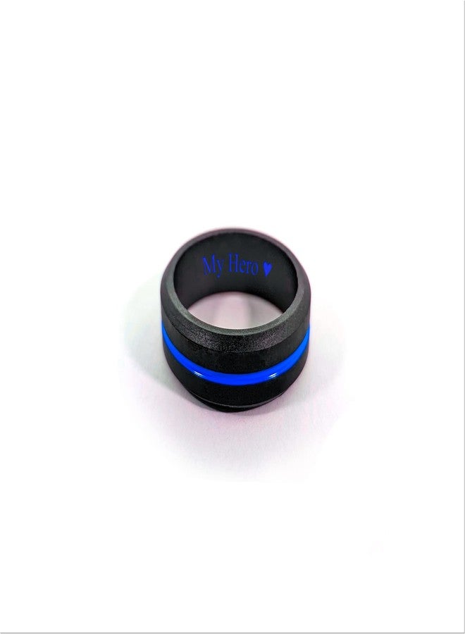 AERA CUSTOM ENGRAVED Men's Silicone Wedding Band Active Flex Ring - Personalize Any Text, Symbol, Image - SHIPS NEXT DAY - Image 4