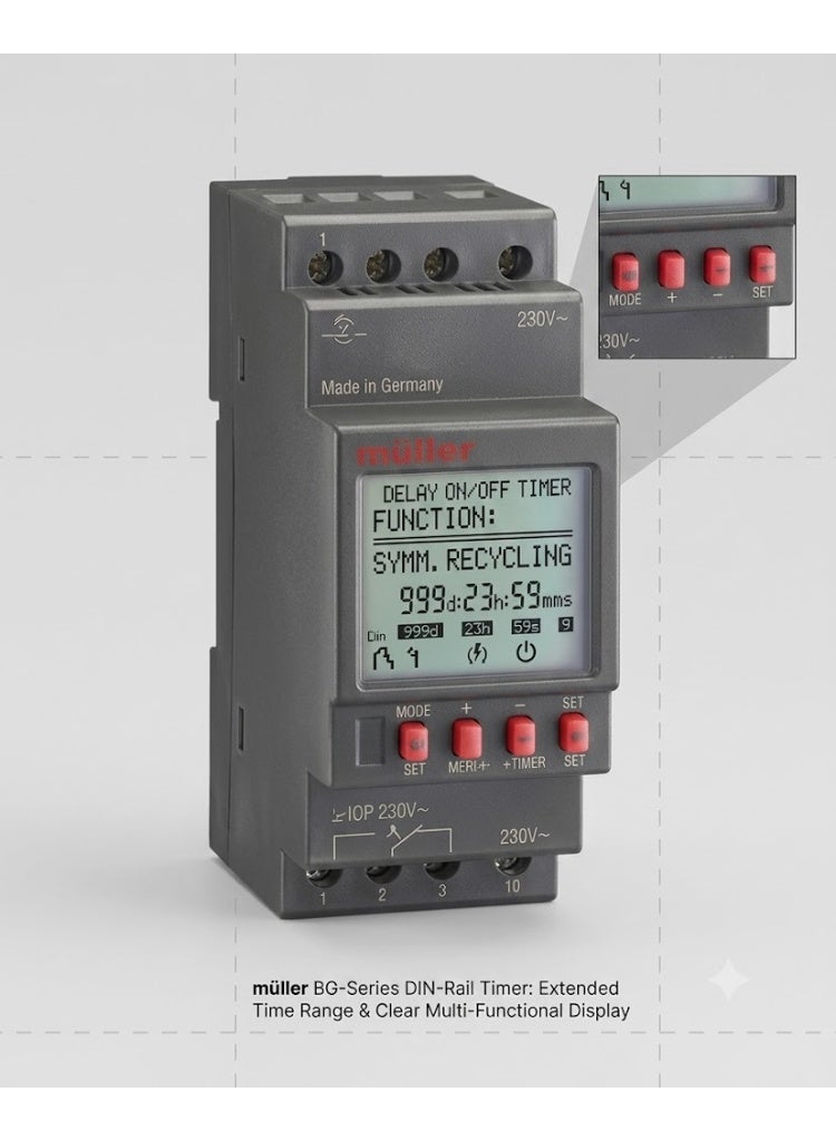 Muller Digital Time Relay Multi Function 24V AC/DC MR28.10 - Image 2