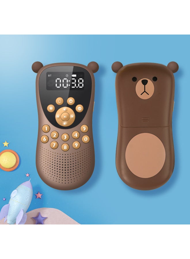 Children's Story Machine Chinese Learning Machine Intelligent Masterpiece Listening Machine High Junior High School Primary School Students-years Old-Body Color:Third Generation 64g Middle And High School Version (brown)-Memory Capacity:Default Items  - Image 1