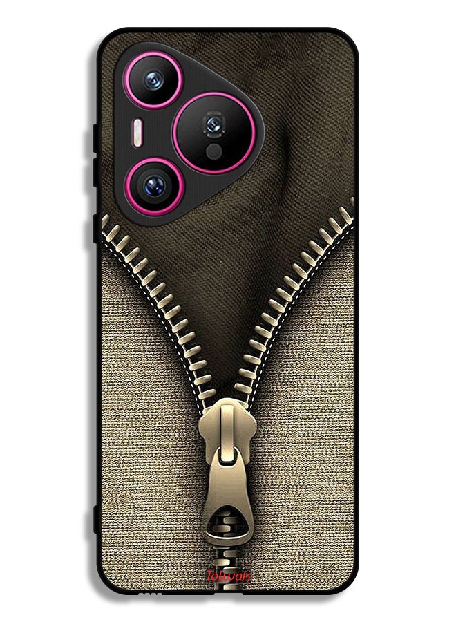 Tolwak Huawei Pura 70 Protective Case Cover Zip Pattern - Image 1