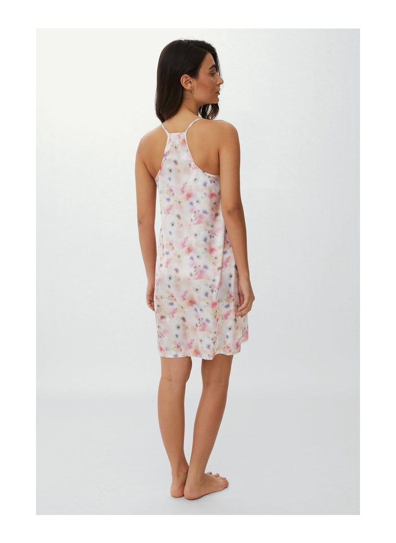 DEBENHAMS - Satin Tie Dye Floral Chemise - Image 1