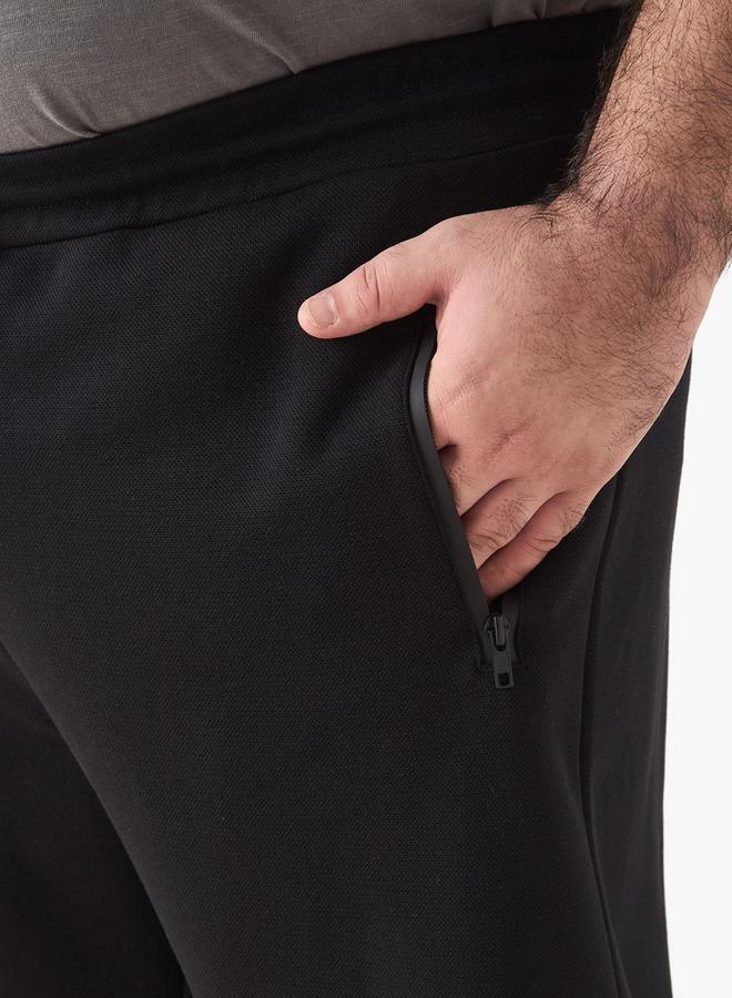 Splash FAV Plus Size Panelled Flexi Waist Joggers with Pockets - Image 4