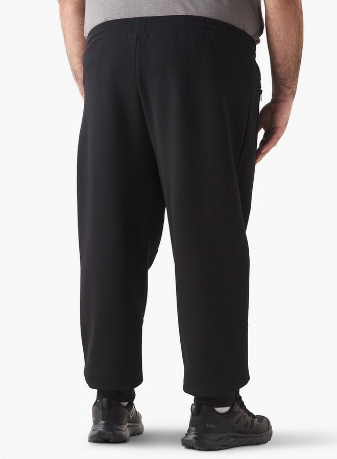 Splash FAV Plus Size Panelled Flexi Waist Joggers with Pockets - Image 3