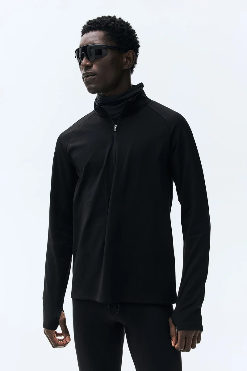 H&M  Zip-top midlayer sports top with ThermoMove™ for Men | Best Price UAE