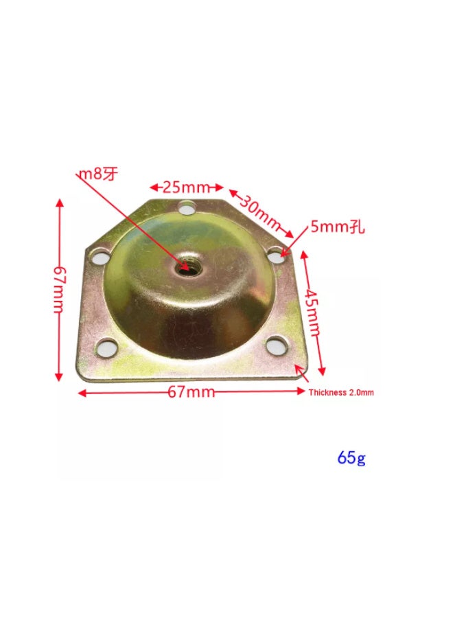 2 PCS of Angled Leg Mounting Plates, Furniture Leg Attachment Plates Industrial Strength T-Plate Sofa Legs, Galvanized Iron Mounting Bracket for Home Table Sofa Couches Seats, - Image 2