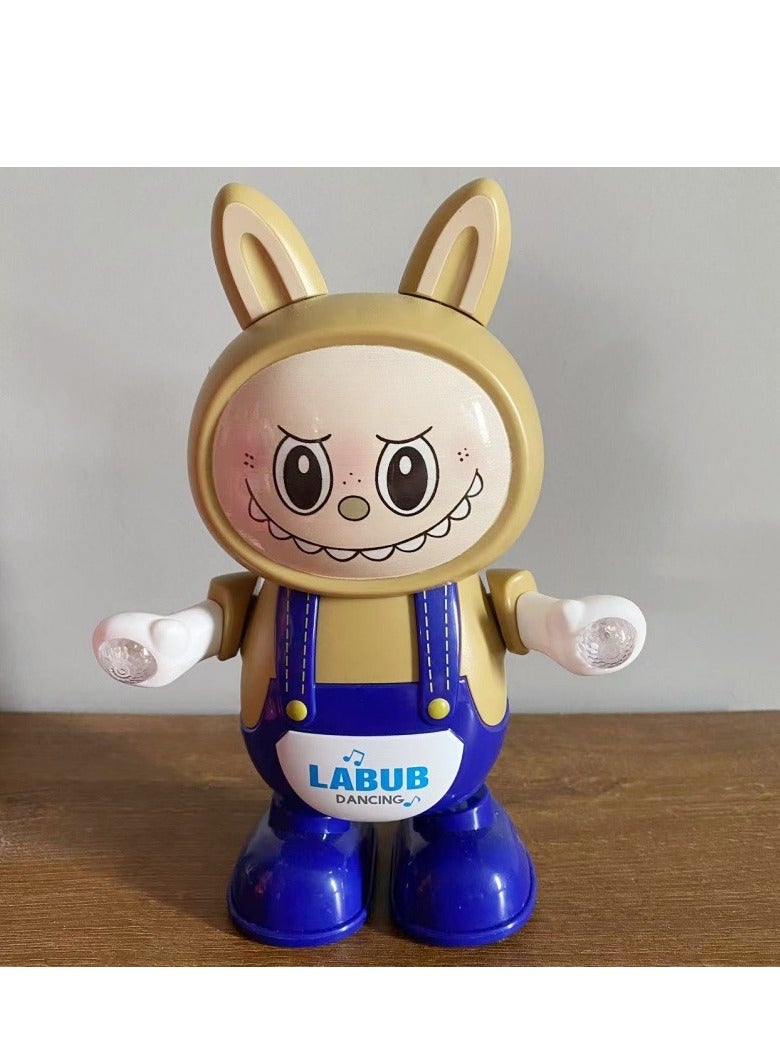 مونستر دمية لابوبو راقصة تعمل بالبطارية مع ضوء وصوت LABUBU تتحدث وتكرار الكلام (ازرق) - Image 2