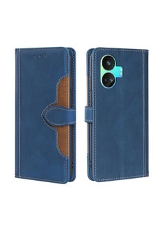 HuHa Case Cover For Realme GT Neo5 SE Skin Feel Magnetic Buckle Leather Phone Case Blue 