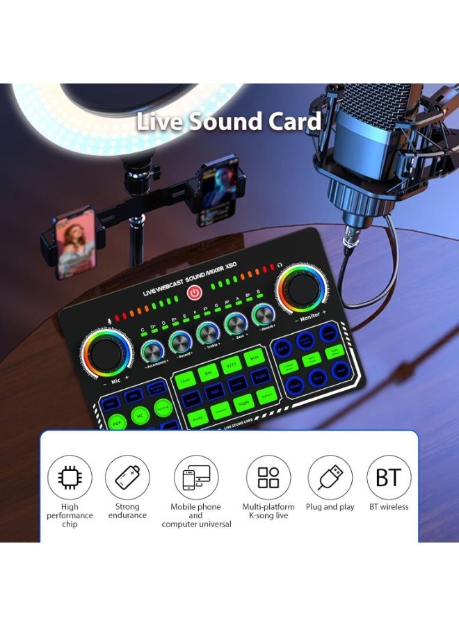 X50 Live Sound Card Audio Mixer – Bluetooth Streaming Sound Card with Voice Effects | USB Audio Interface for Podcast, Gaming & Live Streaming - Image 4