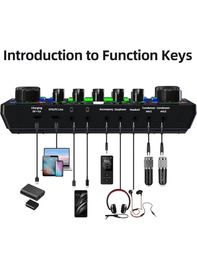 X50 Live Sound Card Audio Mixer – Bluetooth Streaming Sound Card with Voice Effects | USB Audio Interface for Podcast, Gaming & Live Streaming - Image 2