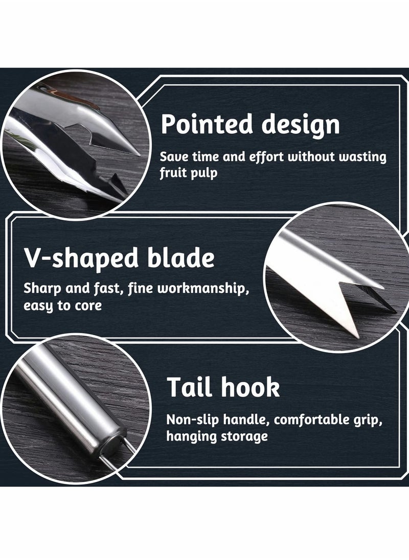 Y&D Pineapple Eye Peeler, V-Shaped Gouging Tool Household Stainless Steel Removing Fork Metal Cutter Seed Remover Clip for Home Fruit Store Supermarket  - Image 3