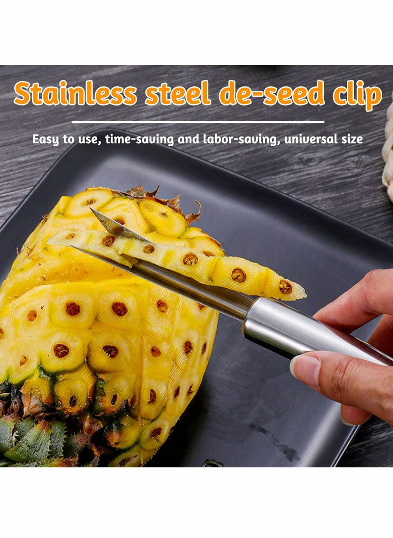 Y&D Pineapple Eye Peeler, V-Shaped Gouging Tool Household Stainless Steel Removing Fork Metal Cutter Seed Remover Clip for Home Fruit Store Supermarket  - Image 5