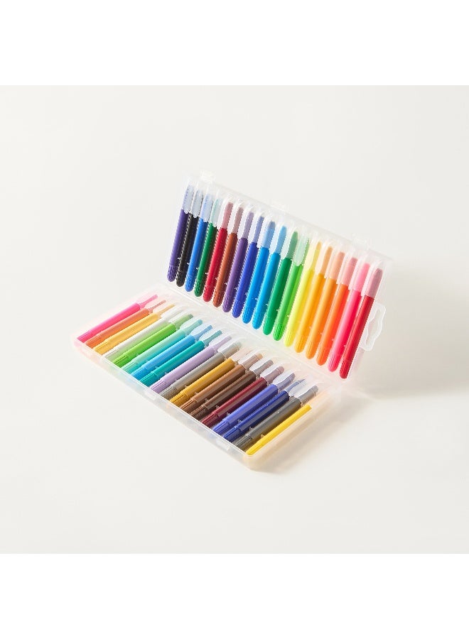 Findz Pens & Pencils - Individual - 36 Pcs Crayons - (Plastic) Multicolour \ 30.5X14.5X3.5 - Image 2