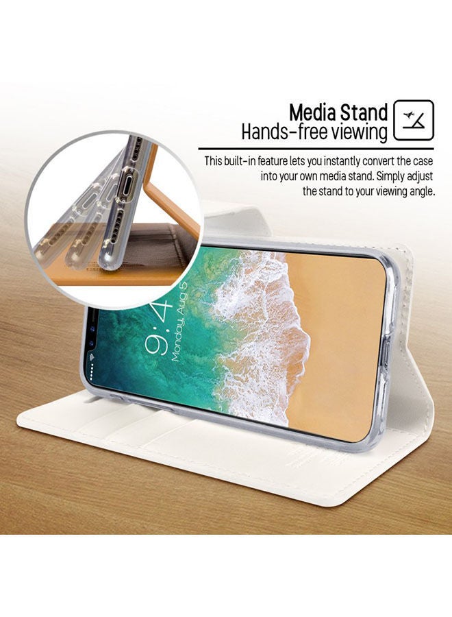 NIBEMINENT Leather Protective Case Cover For iPhone 11 White - Image 2