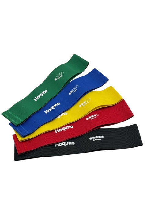 5 Pack Fabric Resistance Bands 10-75 lbs Workout Bands for Women and Men, Non-Slip Elastic Band for Legs and Legs Exercise, Fitness, Home Workout, Gym