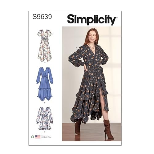 Simplicity Misses Midi Wrap Dress Sewing Pattern Kit Design Code S9639 Sizes 68101214 - Image 1