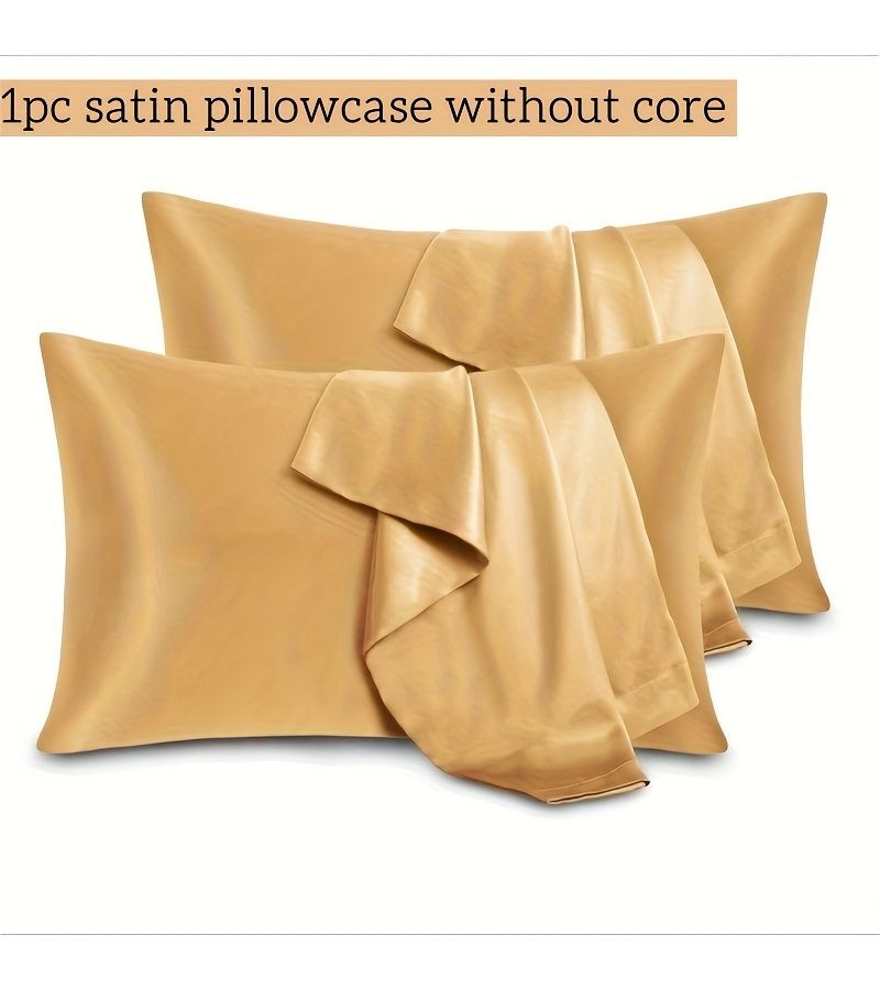 1 Home Comfort Satin Pillowcase Blue Green Envelope Closure Standard Size Soft Skin Friendly - Image 3