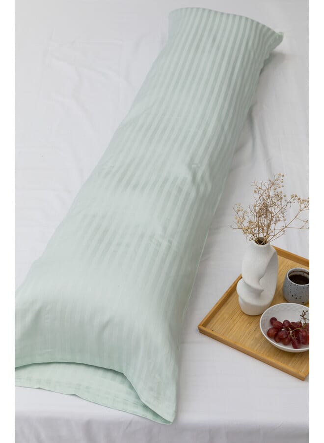 Long Pillowcase Set - Satin - Double - Pistachio - 160*45 cm - 100% Egyptian Cotton