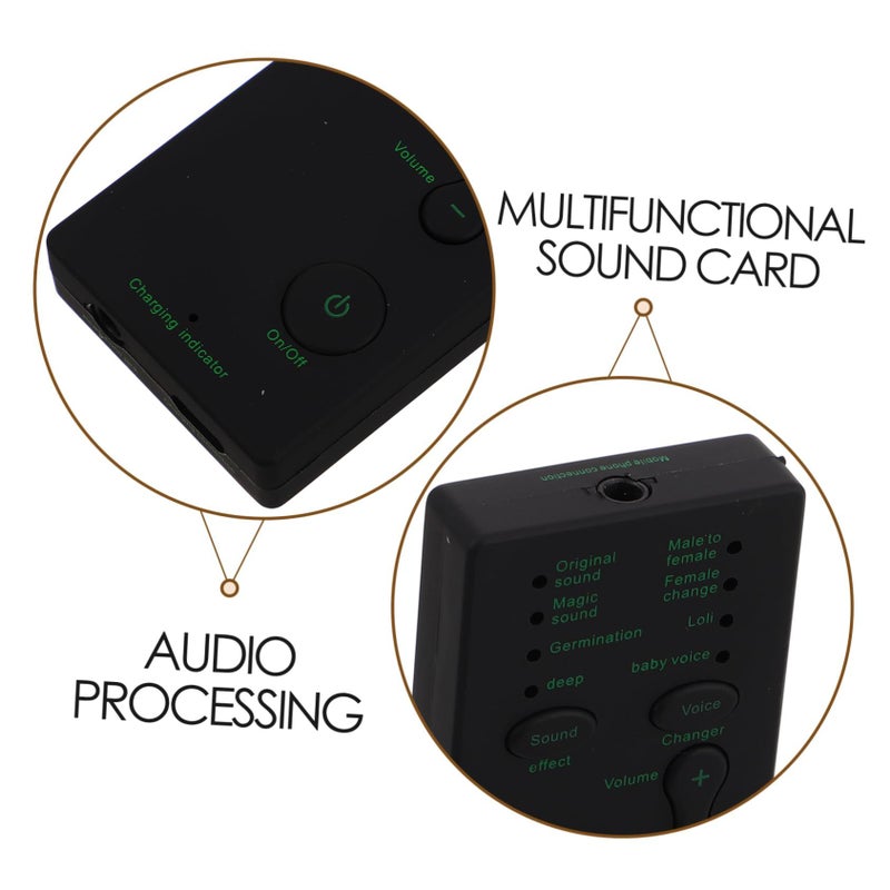 Mini Sound Card Voice Changer Modulation For Live Streaming Audio Enhancement - Image 4