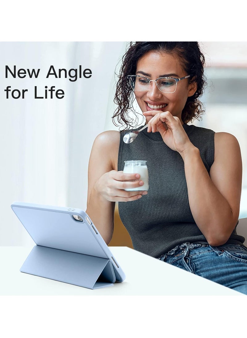 MIGOFAST Compatible with iPad 10th Generation Case 10.9 Inch 2022 with Pencil Holder, Slim Trifold Stand Protective Cover with Soft TPU Back for iPad Case 10th Generation, Auto Sleep Wake Sky B lue - Image 2