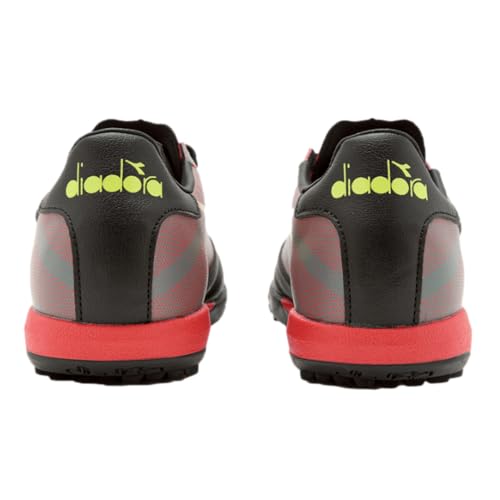 DIADORA حذاء كرة القدم ديادورا برازيل إليت تيرف - مقاوم للماء سوبرل سوفت، بطانة كعب PU غير قابلة للانزلاق، نقاط مرونة على النعل، حرفية دقيقة، أسود/أحمر/أصفر، 6.5 - Image 3