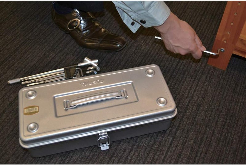 TRUSCO T-350SV Trunk Tool Box - Durable Silver Storage Solution, 14.8 x 6.4 x 4.0 inches - Image 5