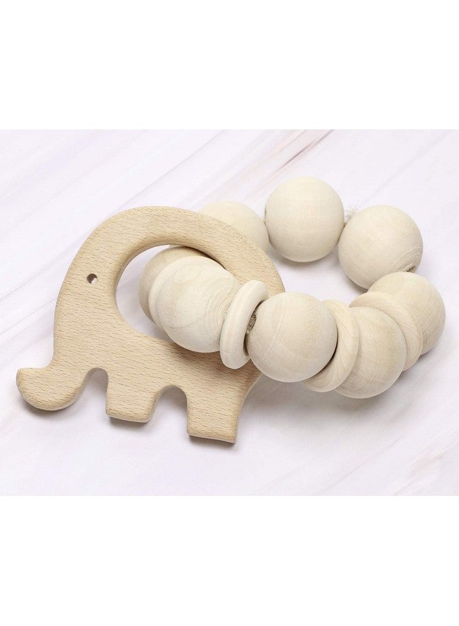 PENTA ANGEL Baby Teething Toys Penta Angel 10Pcs Natural Wooden Teething Animal Rings for Newborn Toddler Infant (10) - Image 3