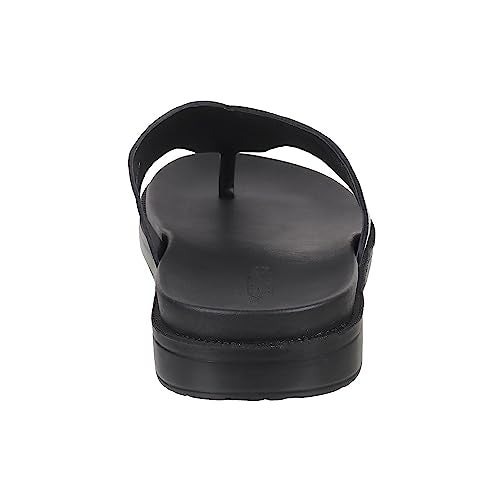 Metro Men Black Thong Leather Chappal UK/7 EU/41 (16-662) - Image 4