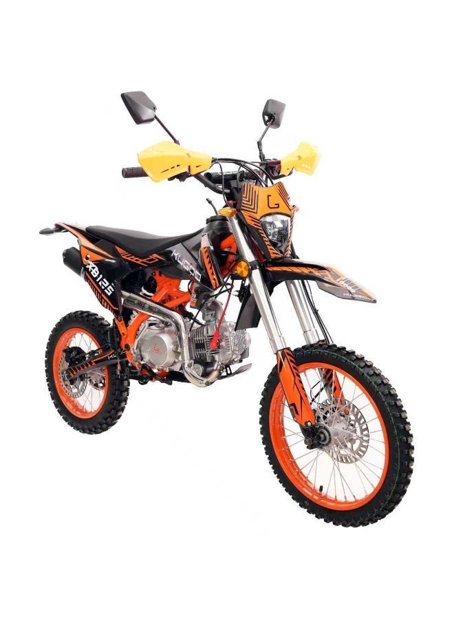 Kugoo 125CC Off Road Petrol Dirt Bike 2026 Model - 125CC Motor Power - 12V 5Ah Battery - 5.4L Fuel Tank - 80km/h Max Speed - Orange/Black - Image 1