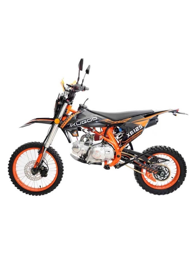 Kugoo 125CC Off Road Petrol Dirt Bike 2026 Model - 125CC Motor Power - 12V 5Ah Battery - 5.4L Fuel Tank - 80km/h Max Speed - Orange/Black - Image 4