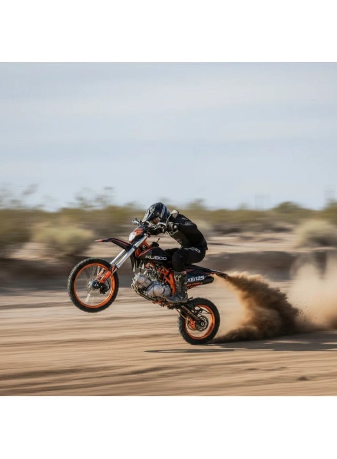 Kugoo 125CC Off Road Petrol Dirt Bike 2026 Model - 125CC Motor Power - 12V 5Ah Battery - 5.4L Fuel Tank - 80km/h Max Speed - Orange/Black - Image 2
