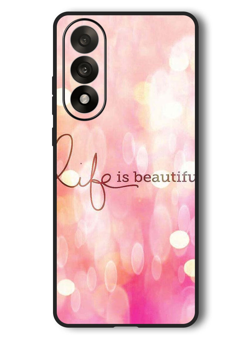 Theodor Case Compatible with OnePlus Nord 5 6.83 Inch Protection Shockproof Bumper Cover Life Is Beautiful - Image 1