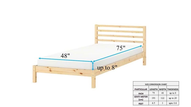 Trance Cotton Feel Terry Ultra Soft Waterproof Mattress Protector | Breathable - Hypoallergenic Mattresses Cover (75x48 inch | 6.25x4 feet,Classic Blue - Pack of 1) - Image 3