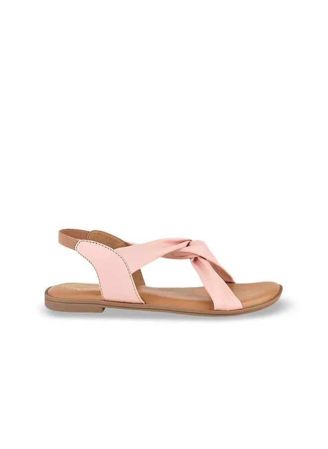 شوتوبيا Shoetopia Girls Twisted Open Toe Flats With Backstrap