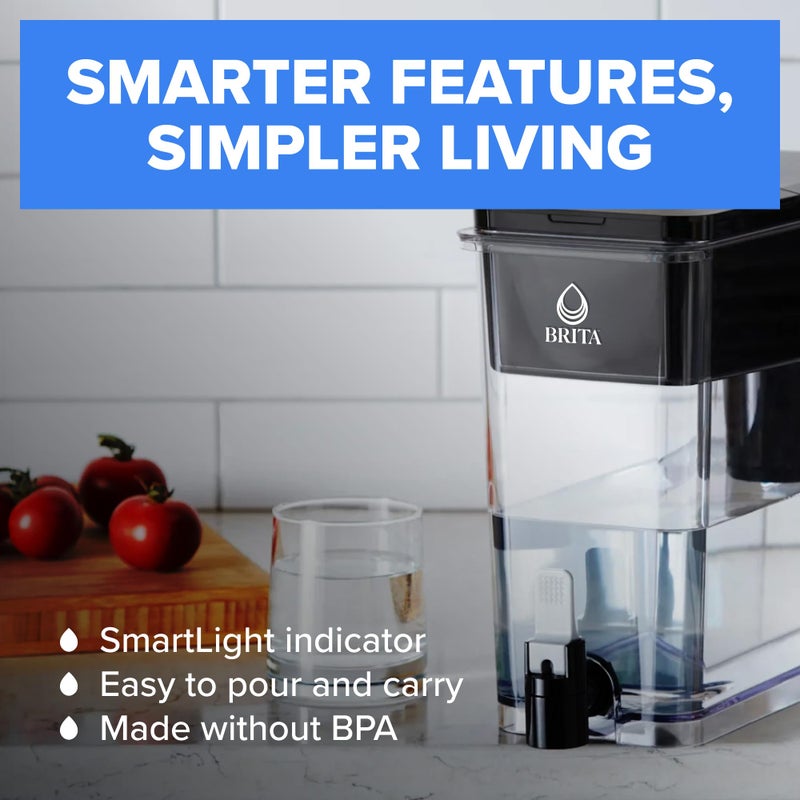 Brita UltraMax Large Water Dispenser With Standard Filter, BPA-Free, Reduces Copper, Cadmium and Mercury Impurities, Lasts 2 Months or 40 Gallons, Includes 1 Filter, Kitchen Accessories, Large 27-Cup - Image 4