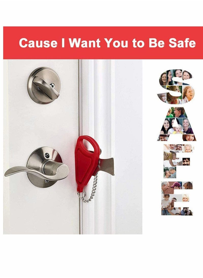 KASTWAVE - Portable Door Lock Travel Lock Solid Heavy Duty Lock Perfect for Traveling, Hotel, Home,Apartment,School, Prevent Unauthorized Entry Add Extra Lock for Additional Safety and Privacy - Image 1
