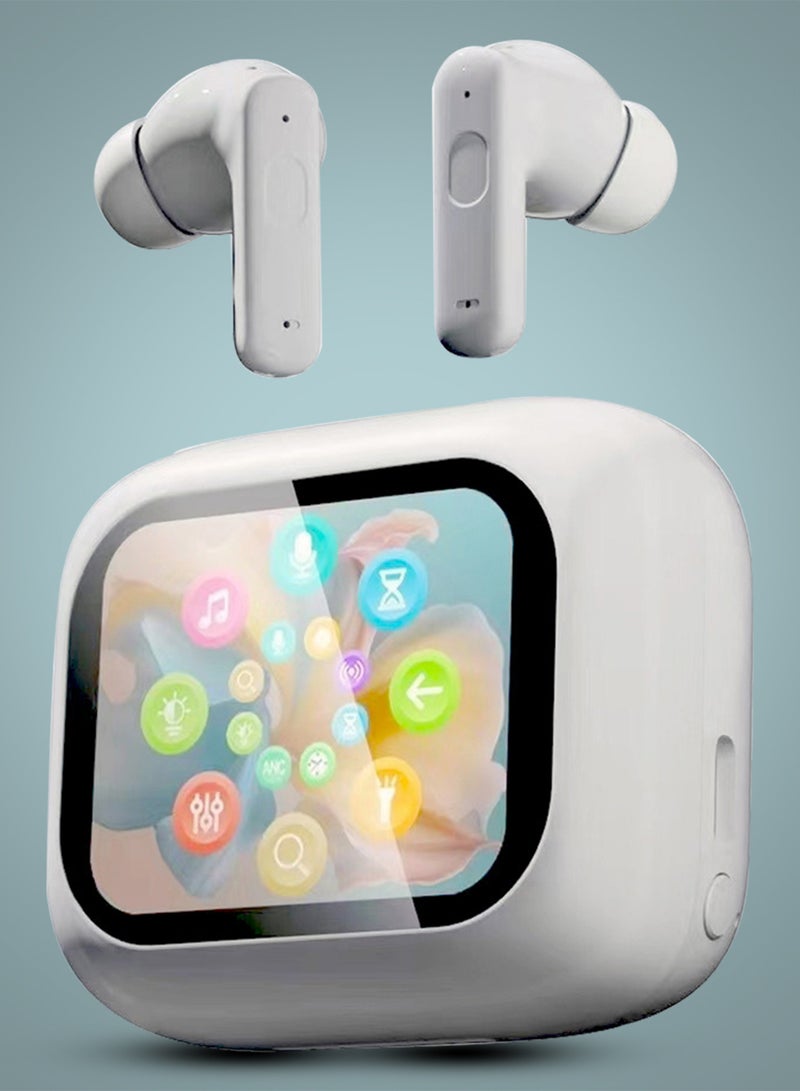 Deepbass سماعات أذن لاسلكية حقيقية TWS-X8 رياضية ANC+DRC | 35 ساعة تشغيل | 200 ساعة وضع الاستعداد - أبيض - Image 4