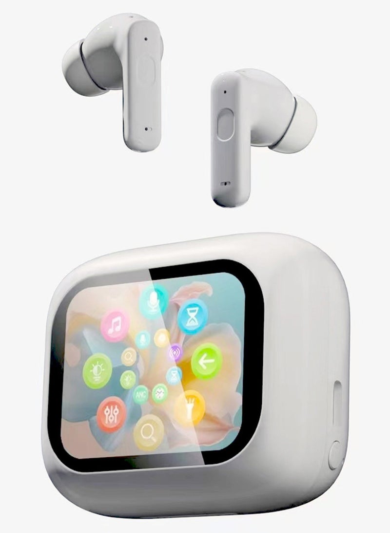 Deepbass سماعات أذن لاسلكية حقيقية TWS-X8 رياضية ANC+DRC | 35 ساعة تشغيل | 200 ساعة وضع الاستعداد - أبيض - Image 1