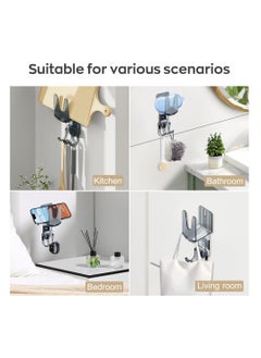Excefore Kitchen Pot Lid Holder, 2 Pcs Self Adhesive Pot Lid Organizer, Bracket Equipped with 3 Hooks, Pan Lid Organizer, Multifunctional Wall Mounted Pot Cover Bracket Suitable for Various Pot Lids  - Image 2