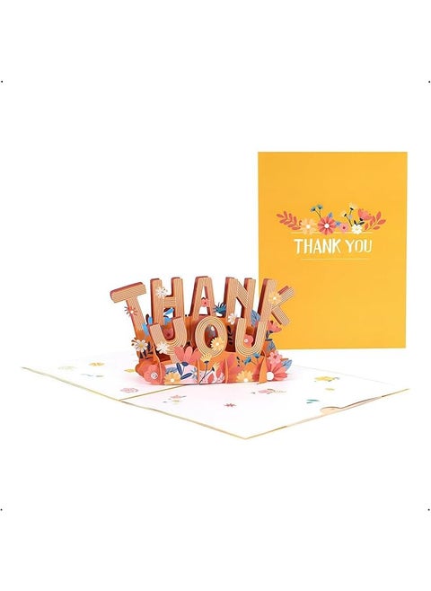Thank You Pop Up Cards Pop Up Thank You Card With Envelopes 3D Greeting Card Is Suitable For Thanksgiving Day Mother'S Day Wedding Father'S Day Teachers Day And Any Occasion To Celebrate