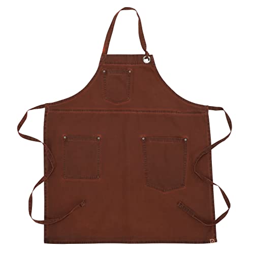Chef Works Unisex Dorset Bib Apron Rust One Size - Image 3