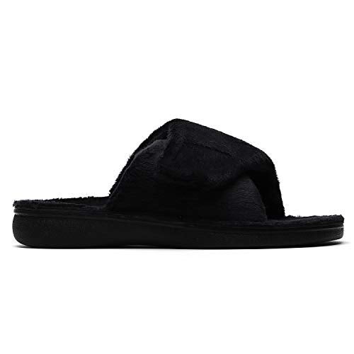 SOLLBEAM Women's Plantar Fasciitis Fuzzy House Orthopedic Adjustable Slippers With Arch Support Orthotic Heel Cup Sandals For Ladies - Image 4