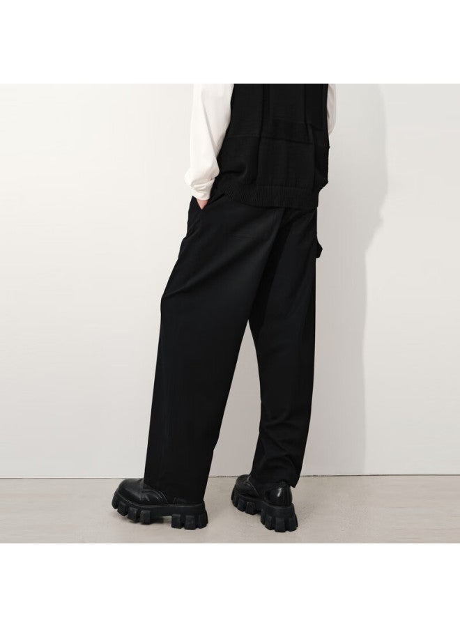 Waxbird Peacebird Men's Wide Leg Casual Pants For Workplace Commute Simple Texture - Image 4
