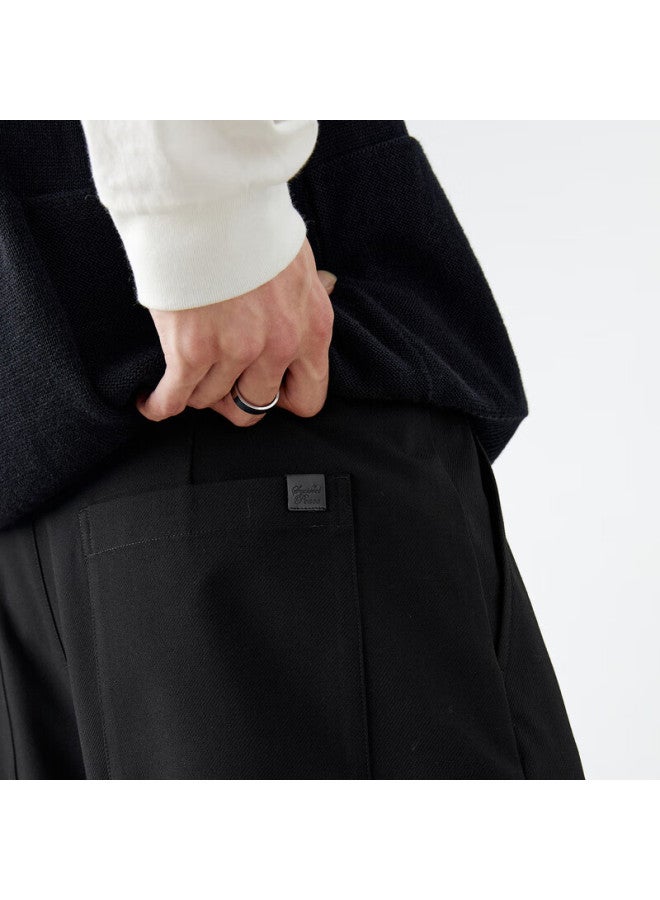 Waxbird Peacebird Men's Wide Leg Casual Pants For Workplace Commute Simple Texture - Image 2