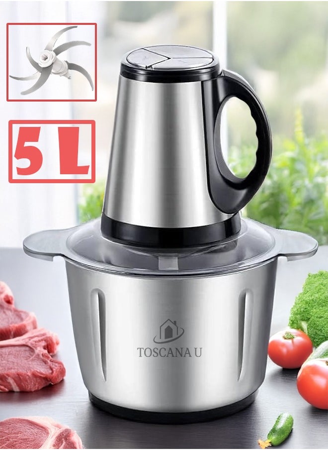 TOSCANA U - 5 liter stainless steel electric meat grinder and vegetable slicer - Image 1